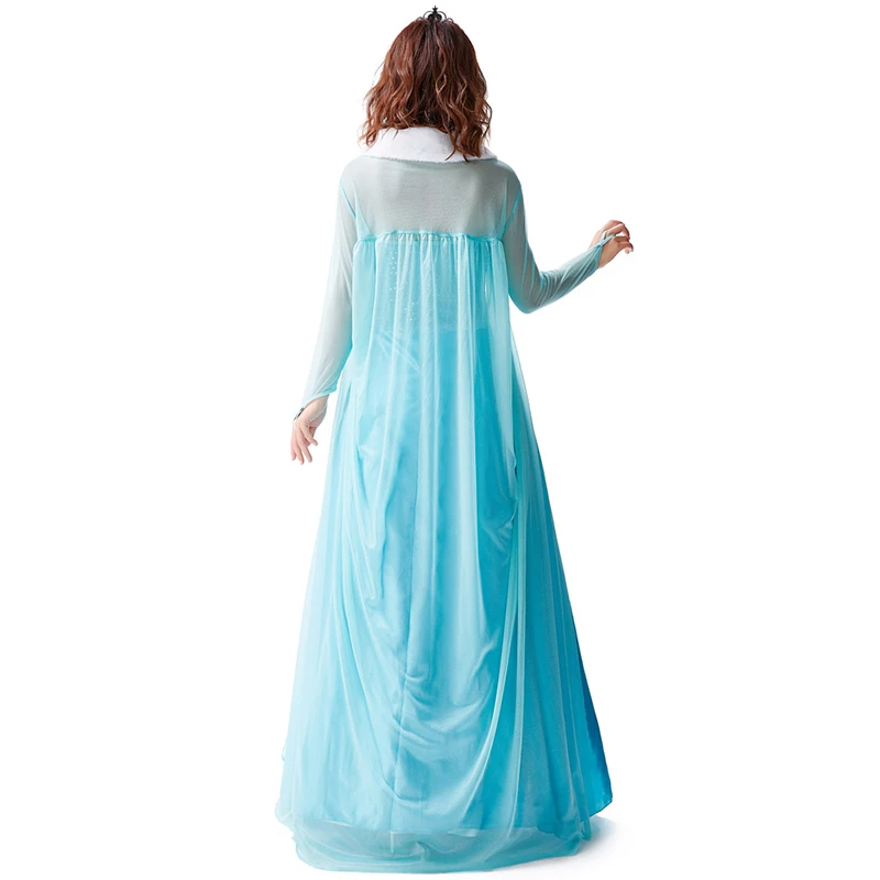 Carnival Halloween Birthday Party Elsa Anna Princess Costume Deluxe Fashion Snow Queen Lace Cape Cosplay Fancy Party Dress