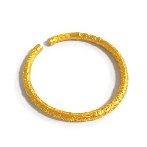 Bracelet de luxe en or 14 carats pour femme, bracelets ouverts pour mariage, bijoux originaux, haute qualité