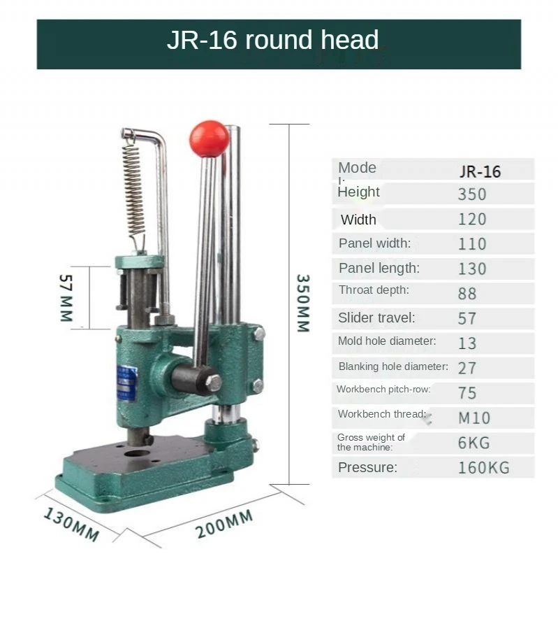 Hole Puncher Tool Sets Manual Stamping Machine for Leather Craft DIY Press and Punching Hole