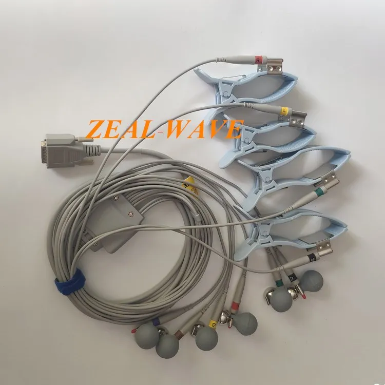 ECG Lead Wire 12 Leads 3 Leads 6 Leads Single Lead Limb Clip Chest Guide Suction Ball