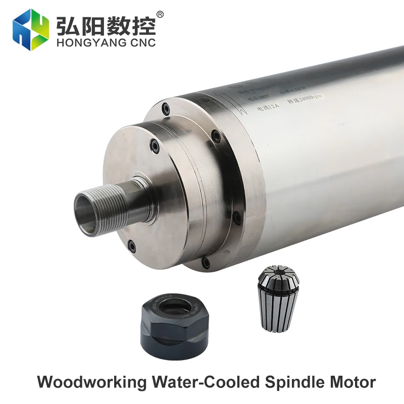 CNC Milling Machine 4.5KW Main Shaft Water-Cooled Motor 100x260mm ER20 24000rpm 4 Bearing DIY Woodworking Engraving