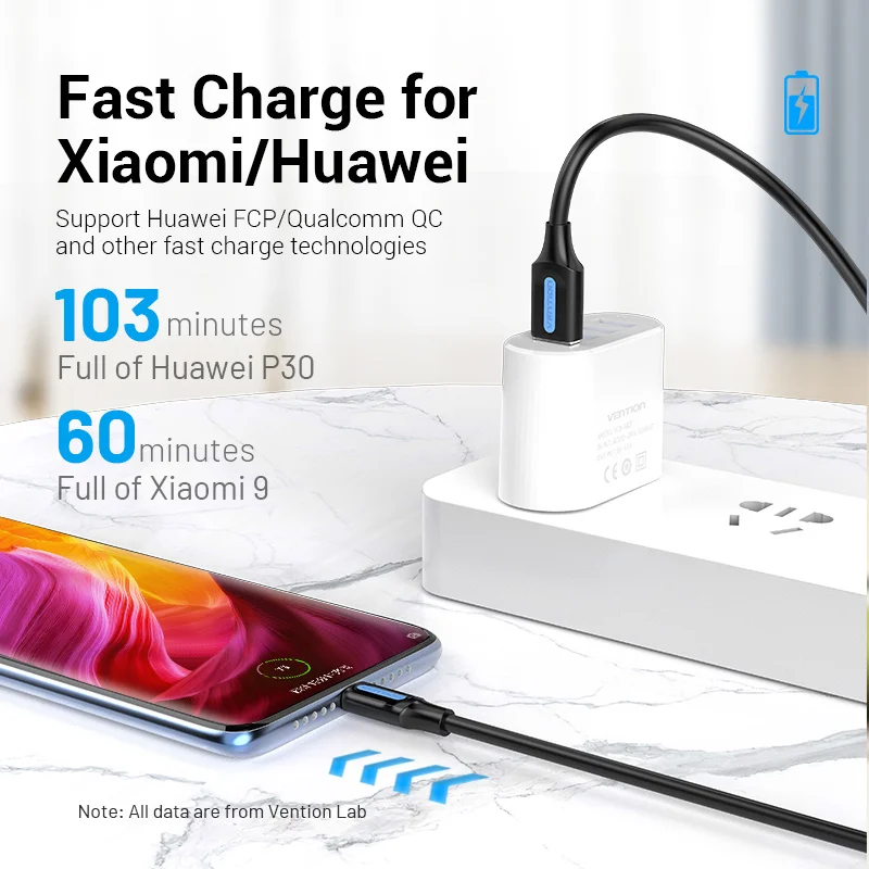 Vention USB Type C Cable Fast Charging USB 2.0 USB C 3A cable Data Cable USB Type-C charge cable for Samsung S8 Xiaomi Huawei LG