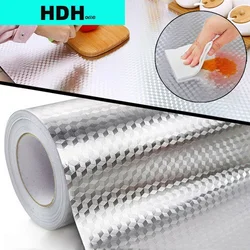 HDHome-pegatinas impermeables a prueba de aceite para cocina, papel de aluminio, autoadhesivo para armario de cocina, papel tapiz DIY