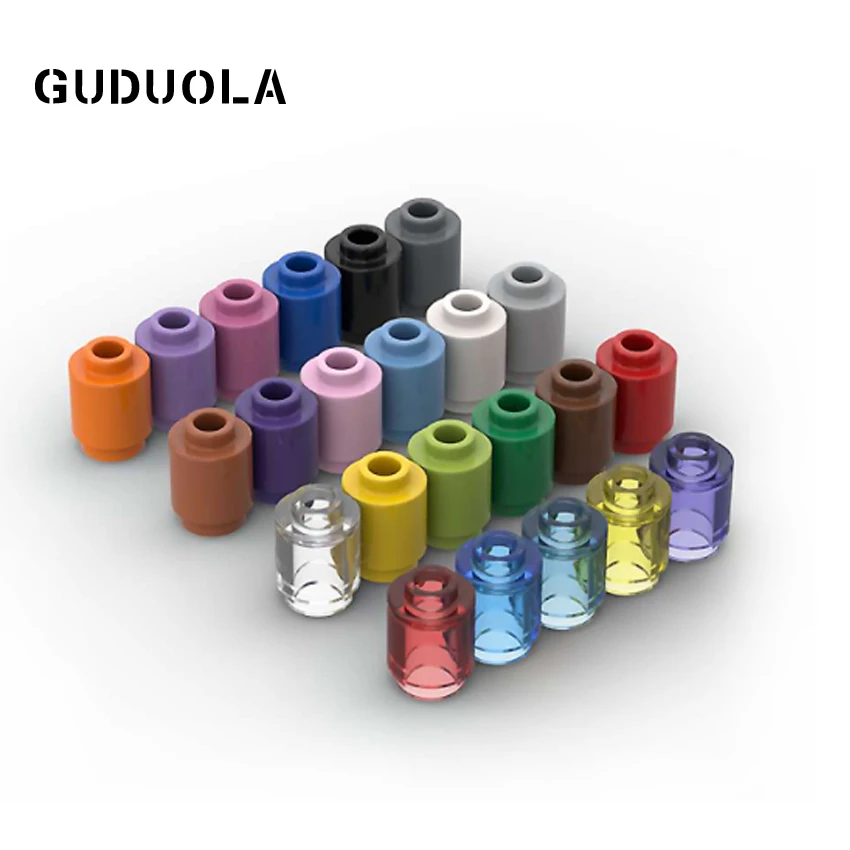 

Guduola Brick 1x1 Round with Open Stud 3062b Small Particle MOC Assembly Building Block Toys Parts Educational Toys 130pcs/LOT