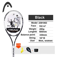 Original Head Tennis Racket Black Professional Tennis Racquet Carbon Tenis Padel With Bag Overgrip Dampener Raquete De Tenis 414 6