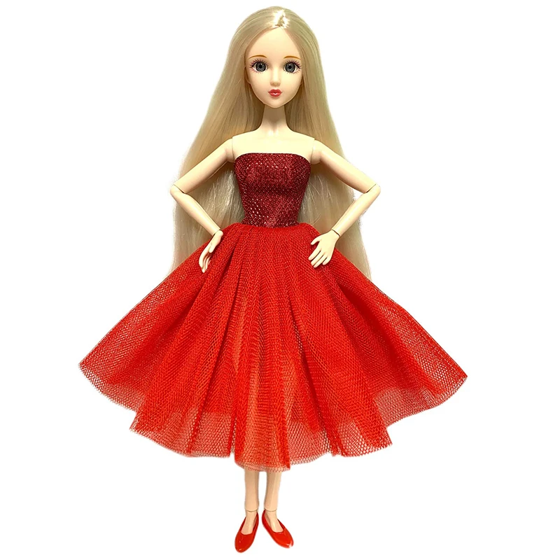 1/6 Scale Xinyi Doll Body Chinese Girl White Skin Fashion Queen Beautiful Red Dress Cool Female Dolls