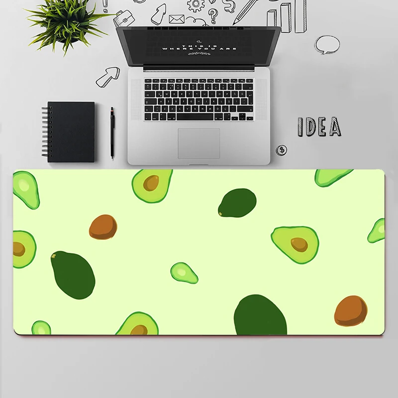 Gaming Mouse Pad Large Mouse Pad PC Gamer Computer Mouse Mat Big Mousepad Avocado Aesthetic Fruit Keyboard Desk Mat Mause Pad