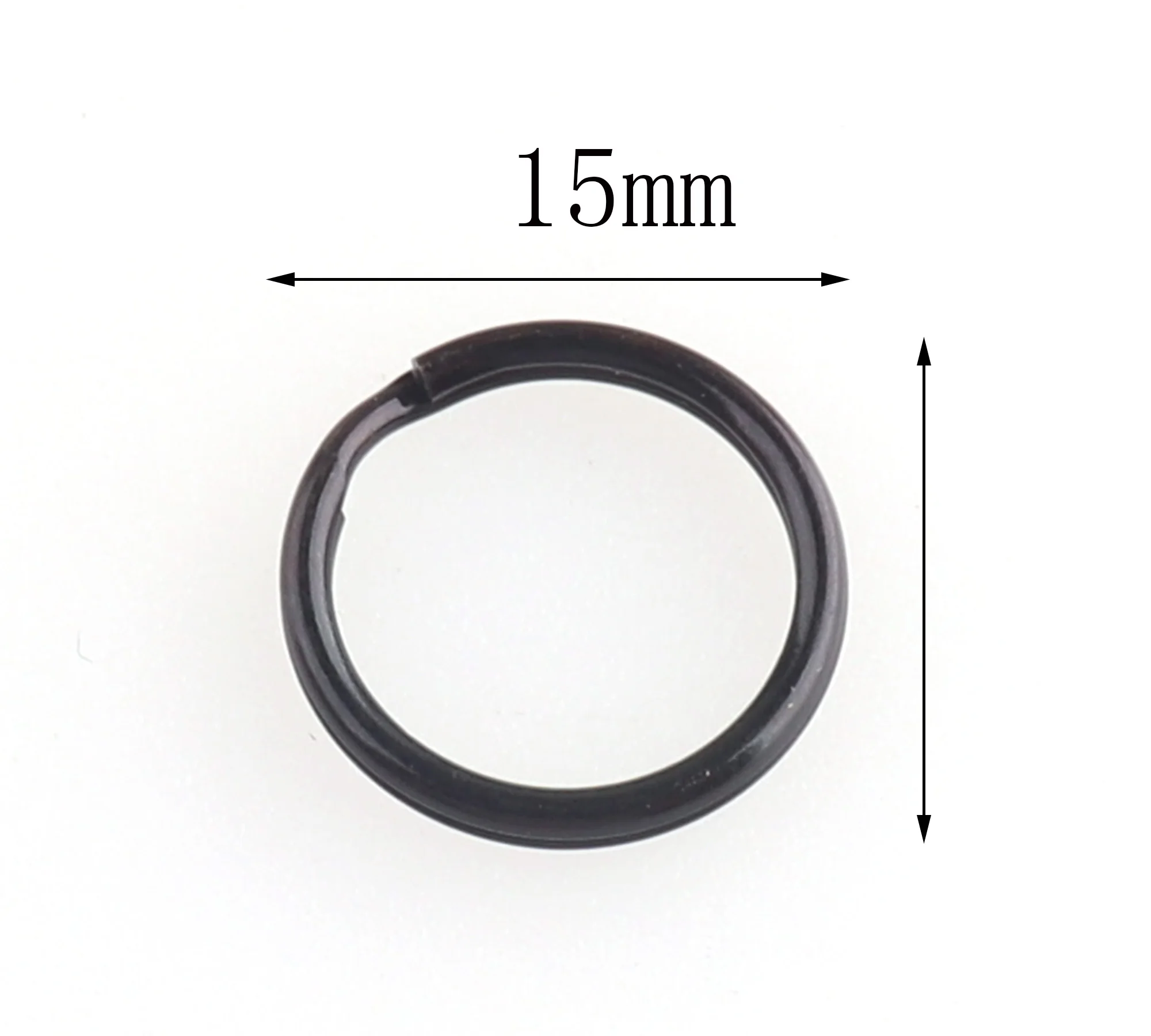 20pcs Jump Ring Black 15mm Key Chain Key Ring Iron Replacement DIY accessories Jewelry Purse Handbag Bag Making Hardware