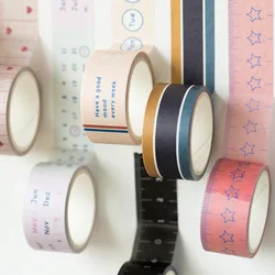 3pcs Daily Basis Weekly Plan Washi Tape Decoration Masking Adhesive Tapes DIY Scrapbooking Journal Japanese Stationery