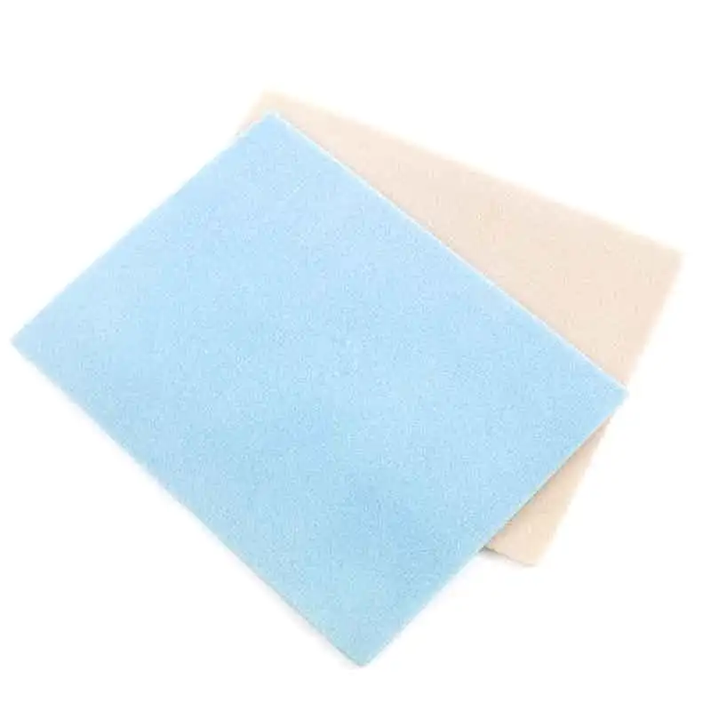 2PCs Doreen Box Bead Mats Jewelry Beading Tool Non-slip Blue Brown Random Color Flocking Sponge Polyester Mesh Mat, 30x23cm