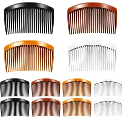 Plastic Side Hair Twist Comb para mulheres, pente francês, acessórios para cabelos finos, grampos de cabelo, 4 cores, 23 dentes, 1 pc