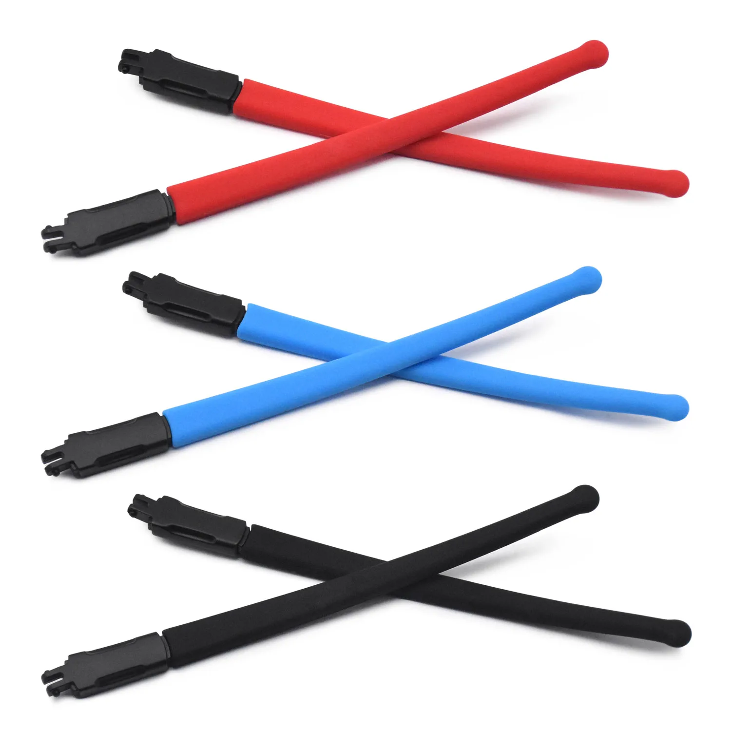 

HKUCO Red/Blue/Black Rubber Replacement Black Frame Legs For Marshal MNP OX8091 Glasses frame