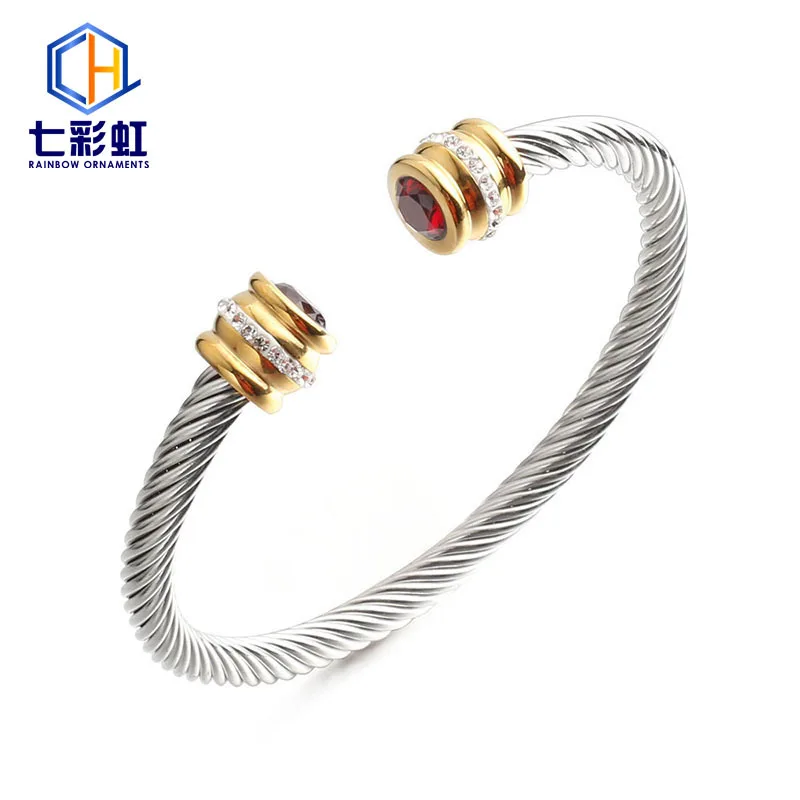 مجوهرات 2020 مجوهرات مجوهرات الأزياء سوار فاخر الفولاذ المقاوم للصدأ متشابكة AAACZ كول الاشياء الهند مجوهرات SZ-QCH-004 #6