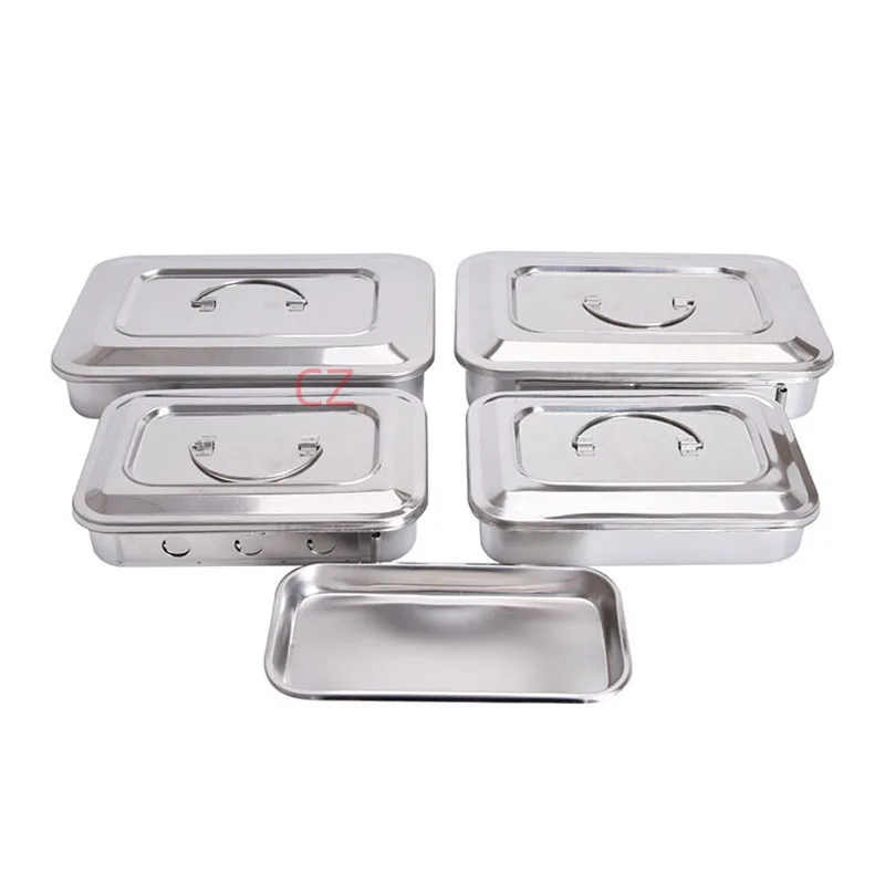 304 thick medical stainless steel disinfection tray square plate with hole cover medical equipment and surgical instrument Parts