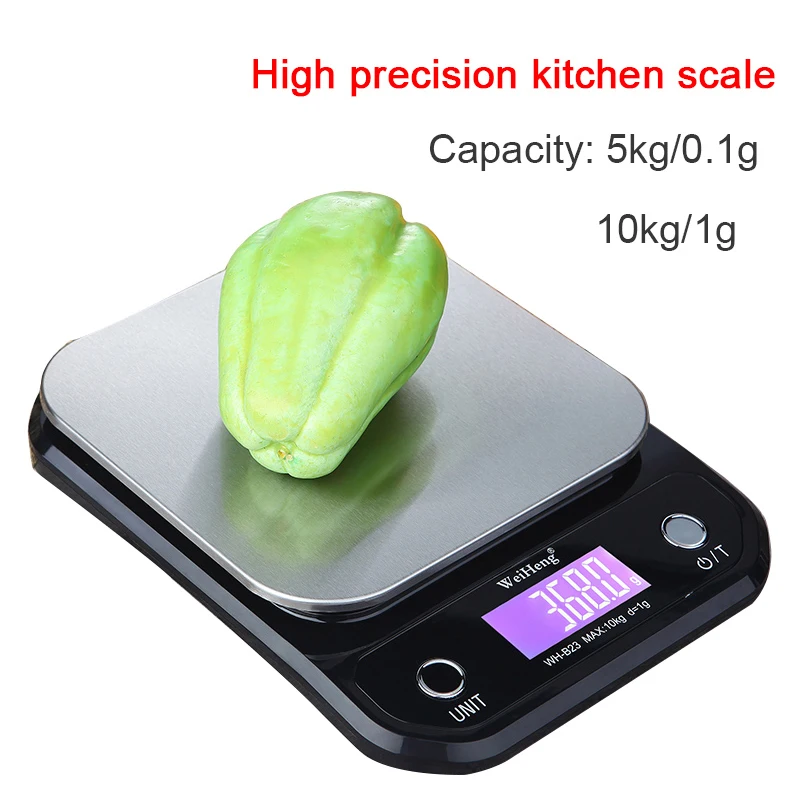 LCD Display USB Charging Electronic Scales Kitchen Digital Scale Rechargeable Portable Weighing Scale Baking Measuring Tools