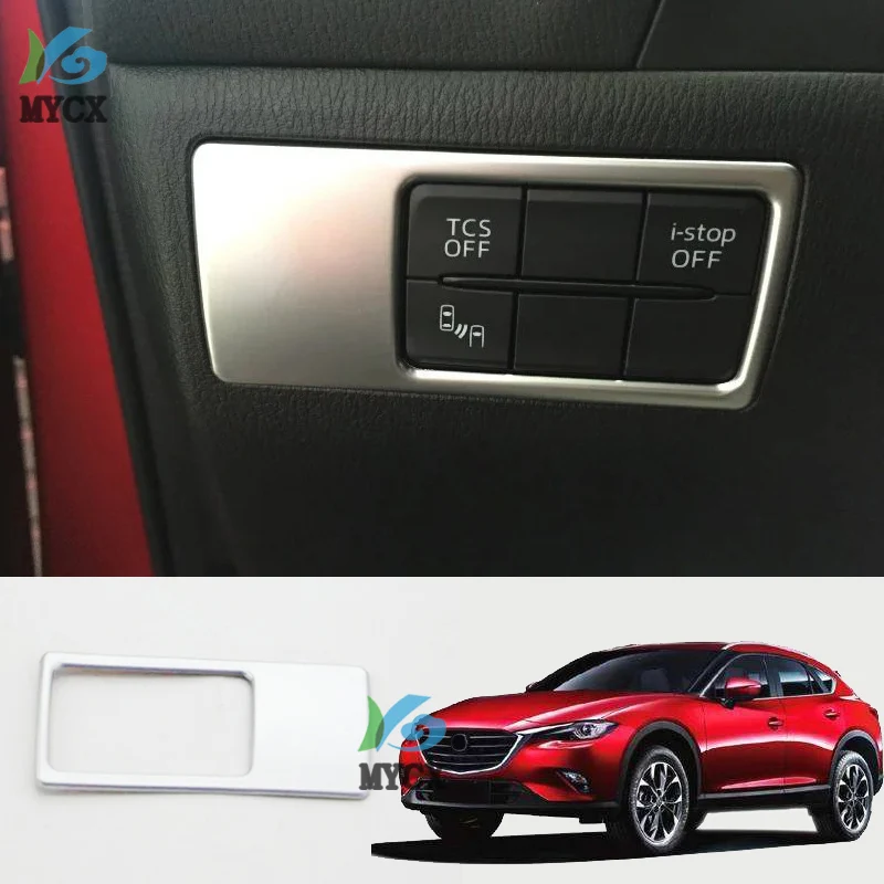 

ABS Chrome car Headlight Switch Sequin Headlight Adjust Cover Sticker Accessories For Mazda CX-4 CX4 CX 4 2016-2018 Accessories