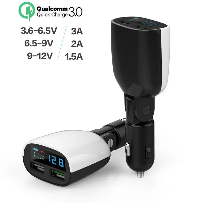 جديد 2 USB QC3.0 شاحن سيارة هاتف محمول لتحديد المواقع لاعب المساعد الشخصي الرقمي