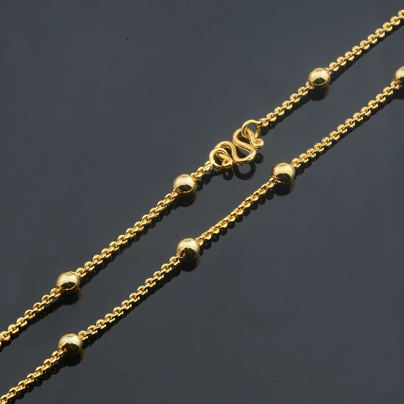 Women Men Yellow Gold Color Engraving Curb Necklace Rolo Wheat Chains Classic Jewelry