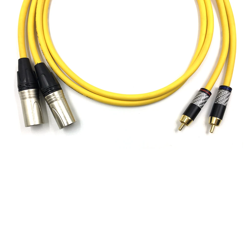 

HiFi Pair Carbon Fiber RCA toXLR Balacned Audio Cable RCA Male to XLR Male Interconnect Cable with VDH Van Den Hul 102MKIII