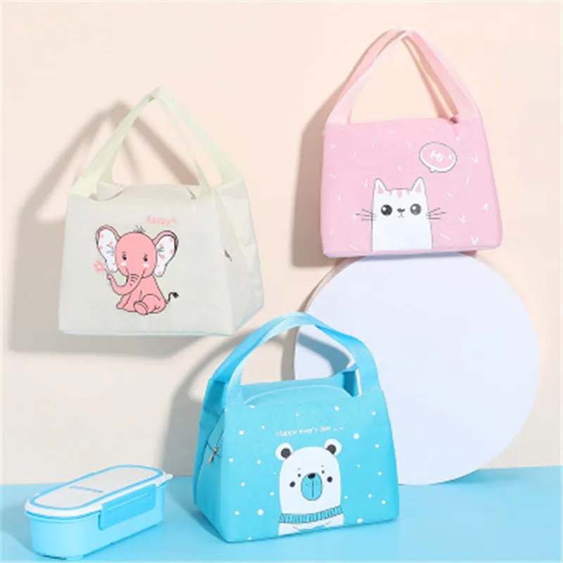 Portable Insulated Thermal Food Picnic Lunch Bag Box Tote Cartoon Tote Food Fresh Cooler Bags Pouch For Women Girl Kids Children