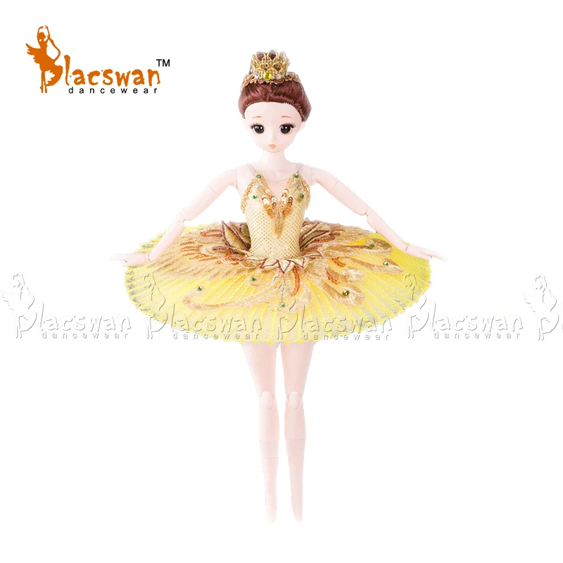 

Kids Ballerina Doll the Bridesmaids in Yellow Professional Ballet Costume 12" Don Quixote Ballet Doll Girls Car Decoration AC32