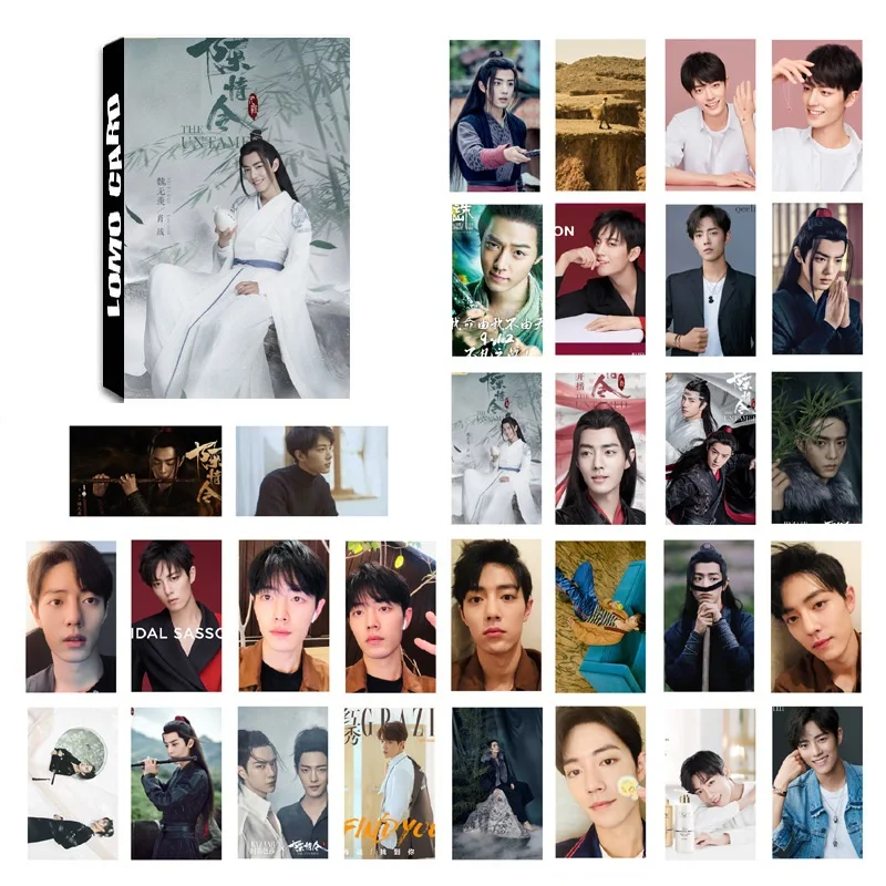 30 Sheets/Set Chinese Drama Chen Qing Ling LOMO Card Xiao Zhan, Wang Yibo Star Figure Mini Postcard Greeting Cards Cosplay Gift