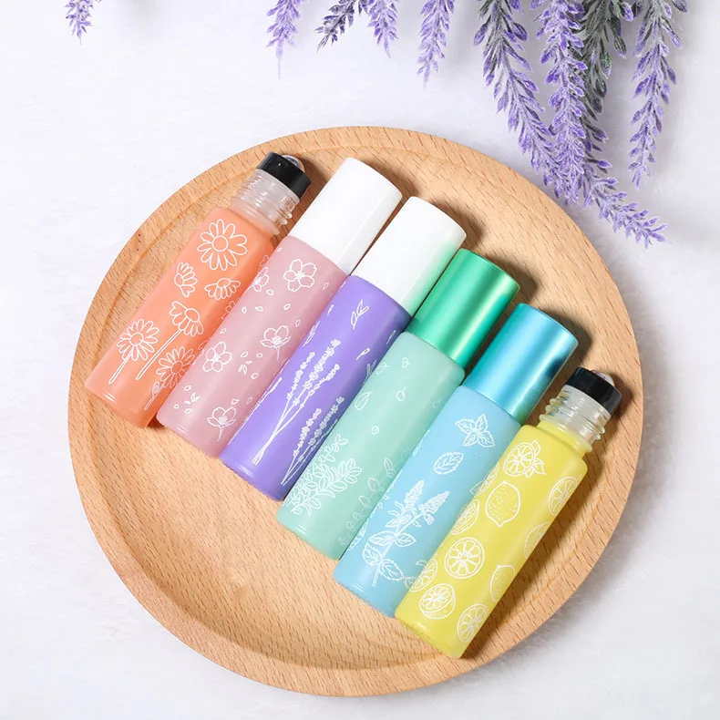 Empty 150pcs essential oil bottle Glass Roll On Bottles Rollerball Perfume Essential Oils Vial Travel Use Necessaries Wholesale