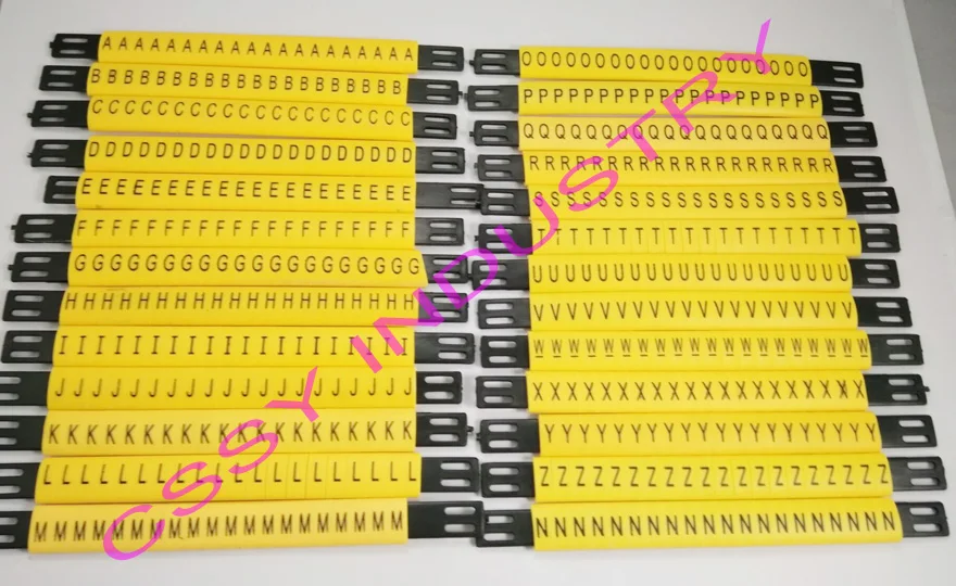 28pcs/lot  MS-90mm cable marker line  and 4mm2 Flat cable marker ABCDFEFGHIJKLMNOPQRSTUVWXYZ +-different Letter