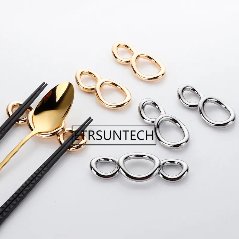 

50pcs Chinese Chopstick Rest Chopsticks Holder Spoon Stand Rack Loop Ring Shape Frame Art Craft Tableware