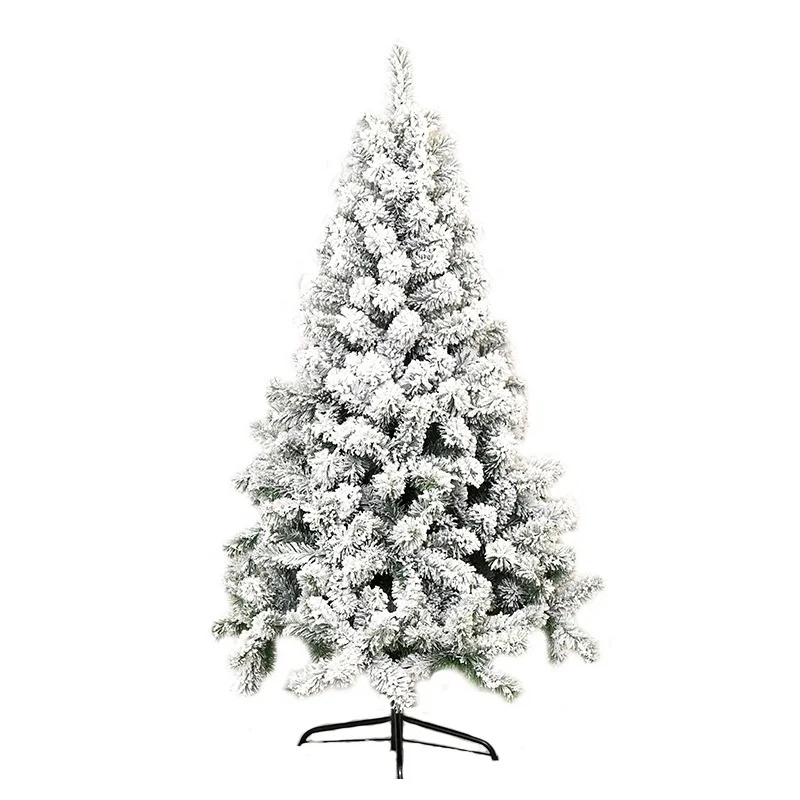 2022 Snow Flocking  White Christmas Tree Xmas Ornaments Home Decor New Year Cristmas Decoration Artificial Trees Festival Supply