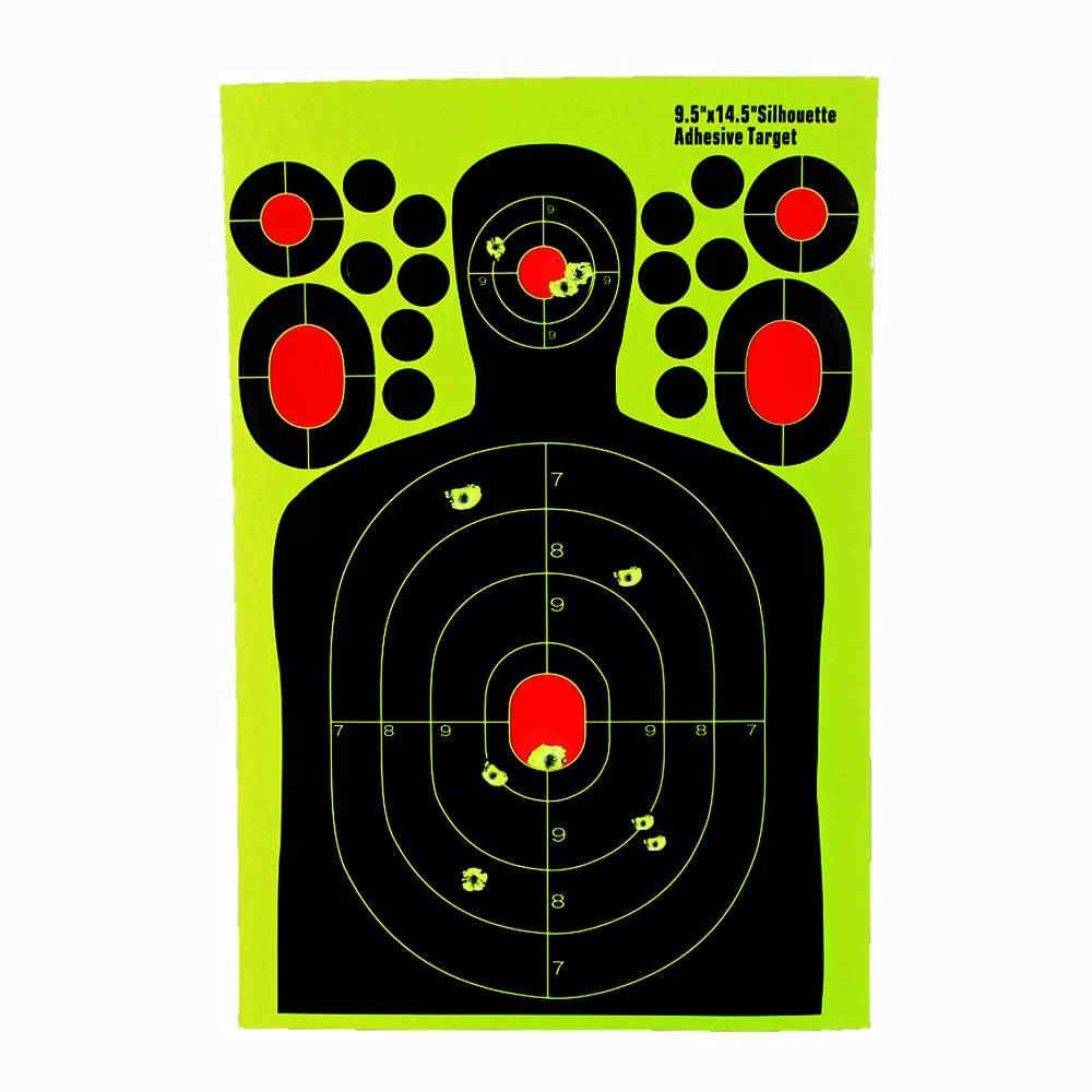 9.5 Inch Shooting Targets Stickers Adhesive Reactivity Shoot Target Paper Gun Binders Training Hunting Accessories