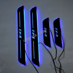 car styling LED Door Sills scuff For Mazda CX-5 CX5 2017 2018-2022 Acrylic Flow flash blink Welcome pedal Scuff Plate