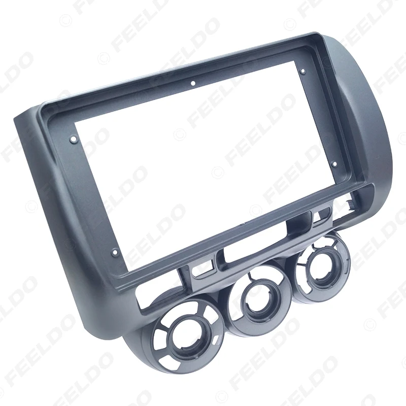 

FEELDO Car Stereo Audio Fascia Frame Adapter For Honda Fit City Jazz 2006 (RHD) 9" 2Din DVD Panel Bezel Frame Kit