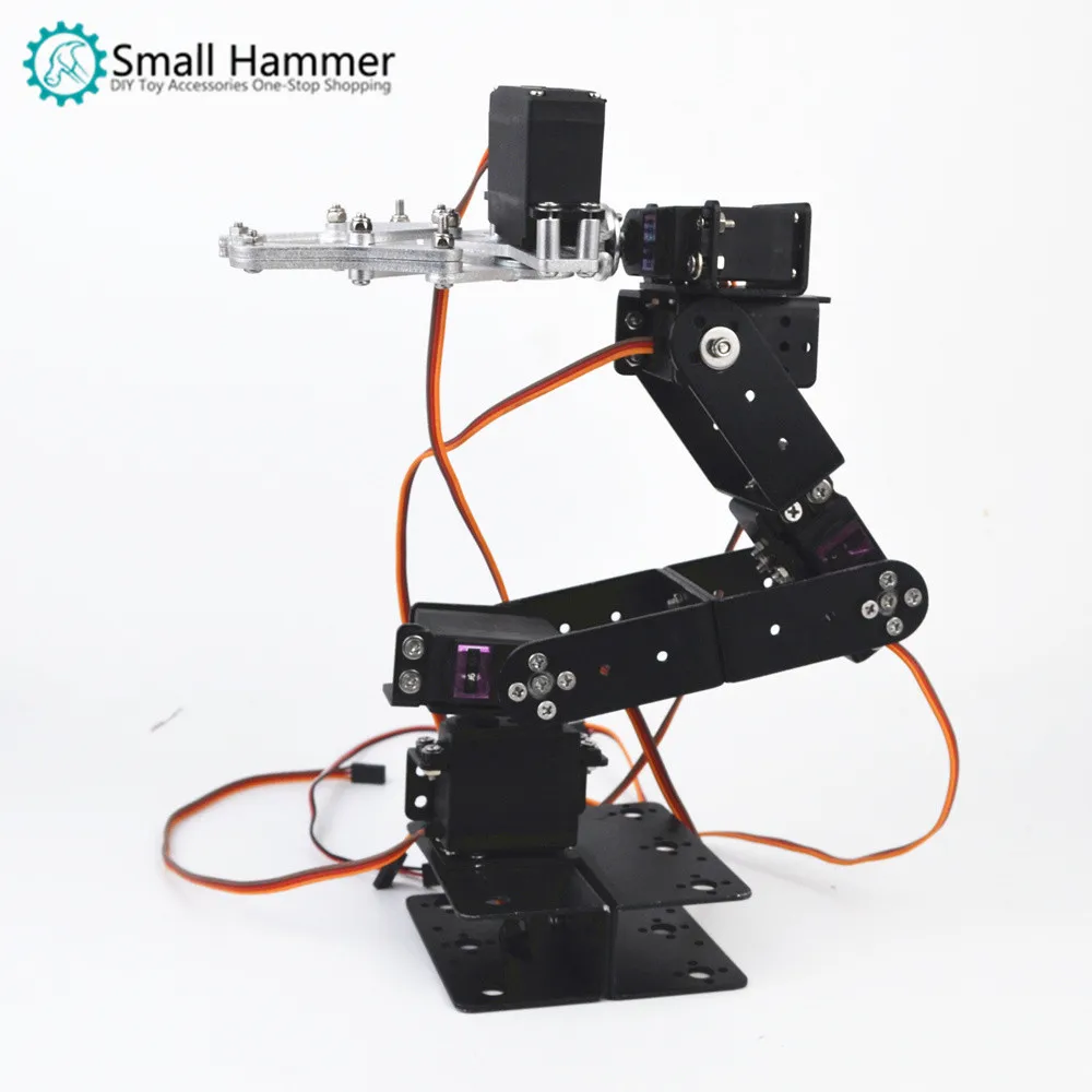 Manipulator 6 direction freedom mechanical robot arm three-dimensional rotation 6 Servo Motor metal gear for Arduino