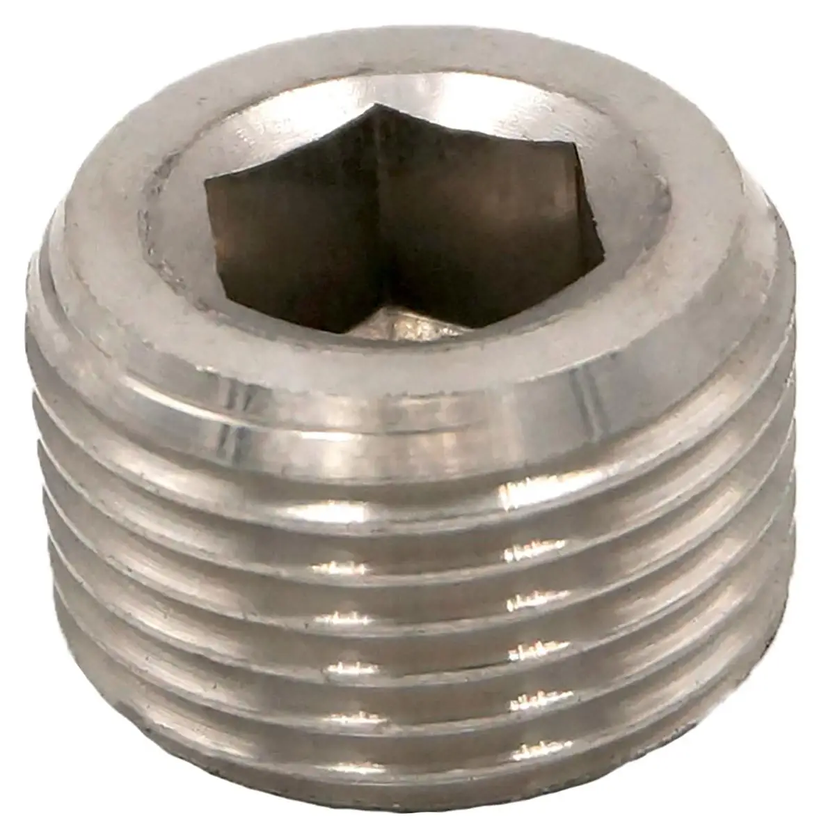 

3/8" BSP Male 304 Stainless Steel Pipe Fitting Countersunk Plug Internal hex head socket