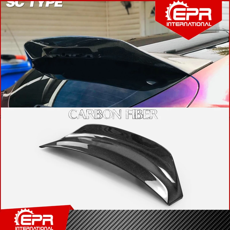 

For Veloster (Turbo Only) SC Type Carbon Fiber Rear Duckbill (With Brake Light Hole) For Veloster Carbon Spoiler Splitter Roof