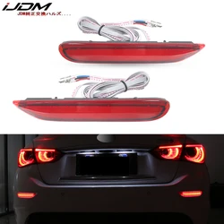 iJDM LED Bumper Reflector Lights For Infiniti Q50 QX56 QX60 QX80 Nissan Pathfinder Rogue Function as Tail, Brake & Rear Fog Lamp