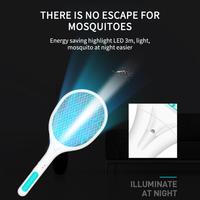 2-in-1 Electric Fly Swatter Rechargeable Mosquito Killing Lamp Bug Zappers Anti-insect Killer Outdoor Pest Control Products