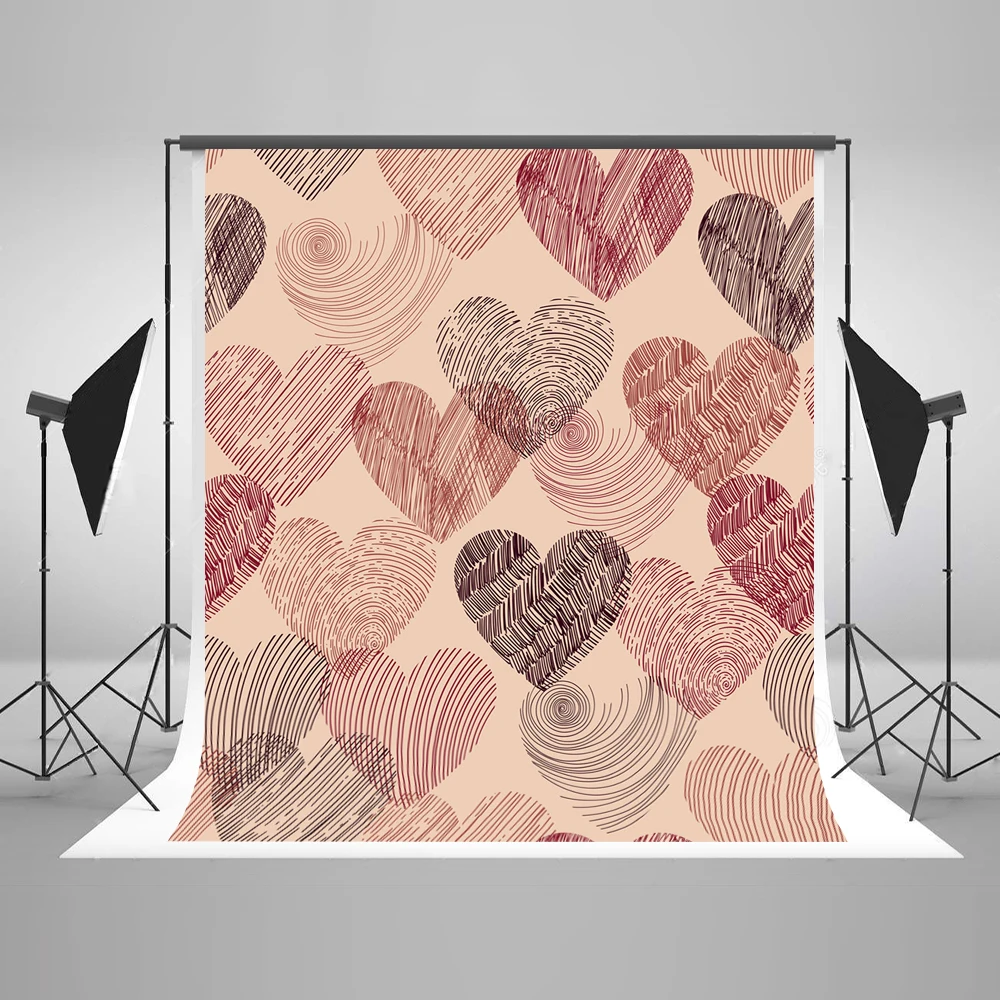 

VinylBDS Custom Valentine's day Backdrops Photography Backgrounds Love Heart Phoatocall Backdrops For Photography Fotografia