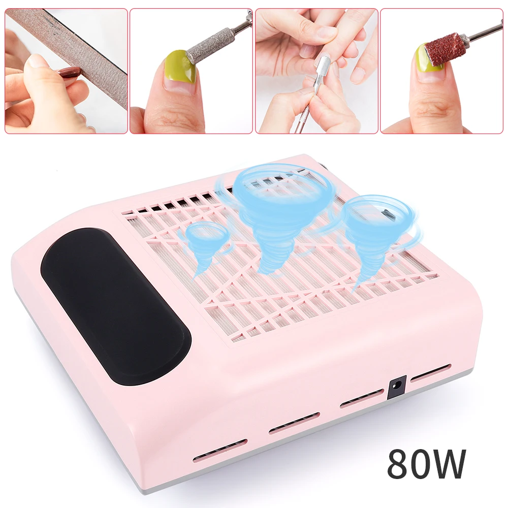 

Professional 80W Strong Power Nail Dust Collector Fan 110V/220V Vacuum Cleaner Manicure Machine Tools Nail Art Salon Equipment