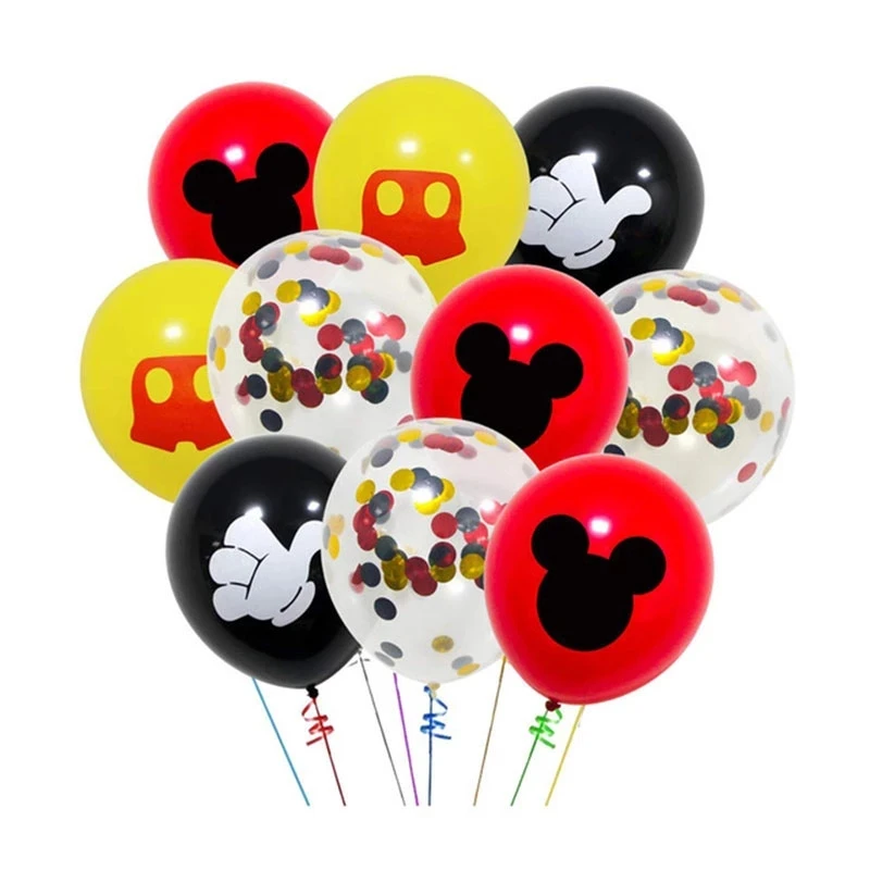 Bannière de fête à thème Mickey Mouse 8 personnes, assiette jetable, tasse de serviette, gâteau Toppers pour enfants, cadeaux de décoration de