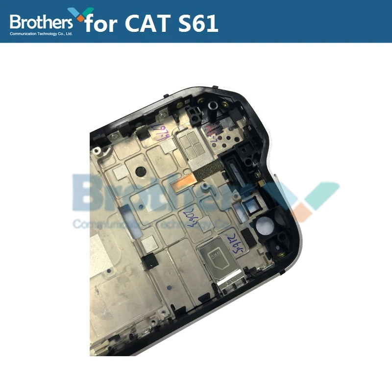 Middle Frame for CAT S61 Middle Bezel with Volume Power Buttons Front Frame for CATS61 Middle Housing Phone Replacement Parts