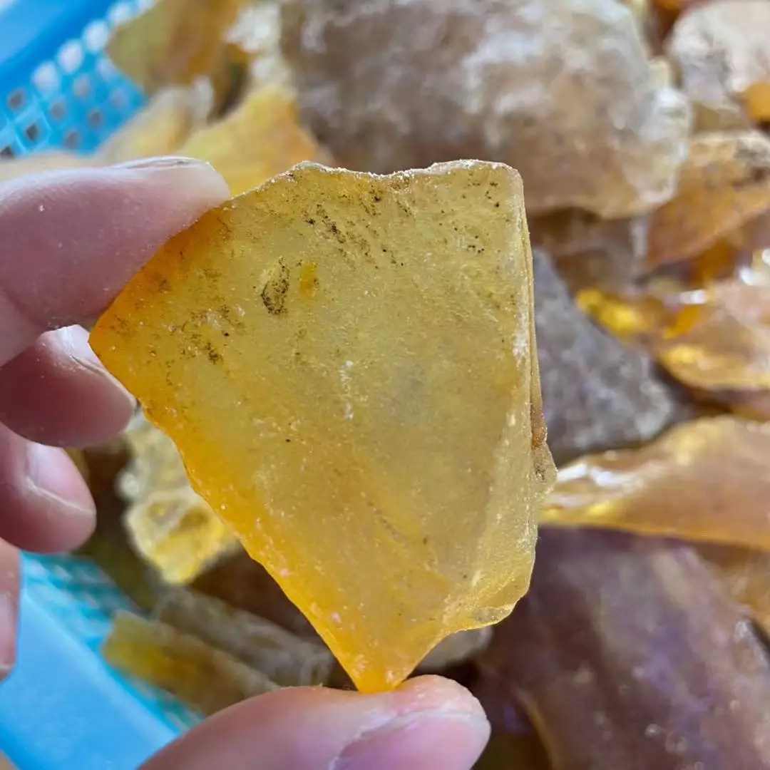 20-200g Natural Baltic Amber Loose Gemstone Rough Raw Stone Natural Resin Mineral Specimens