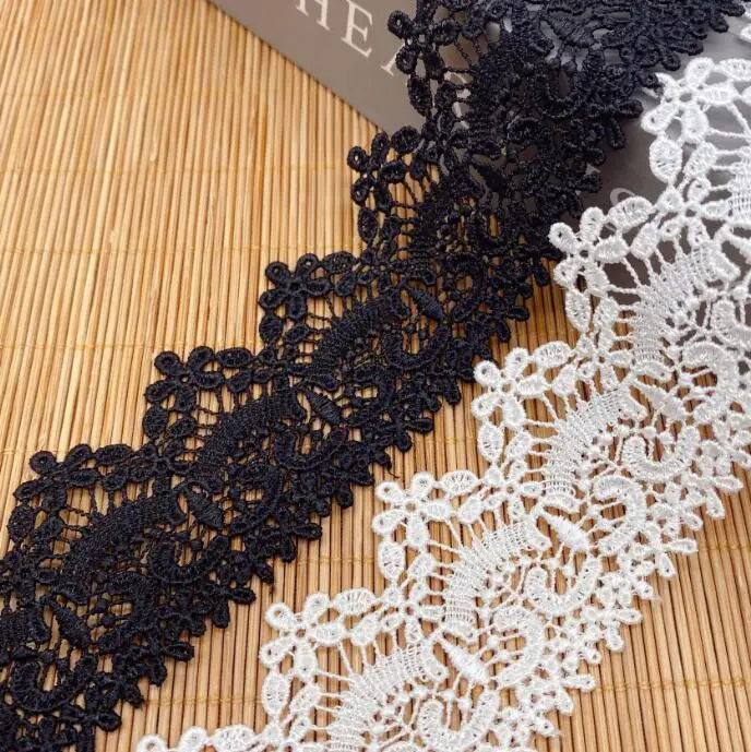 Wide:4.2cm (1.68 inch) Polyester Embroidering Lace Fabric Decoration Wedding Dress Lolita DIY Clothing Accessories(ss-2432)