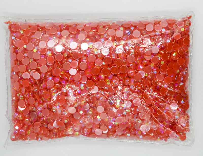 

Jelly Siam AB Color 1.5~12mm Flat Back Round Acrylic Rhinestones Beads / Stones ,3D Acrylic Nail Art / Garment Decoration