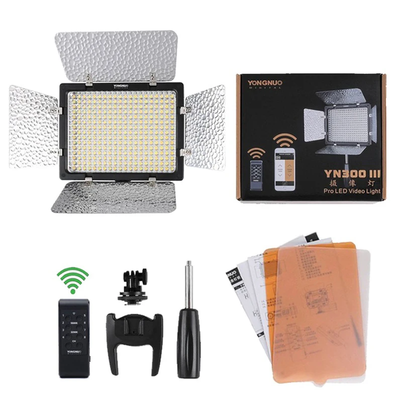 Yongnuo YN300 III YN300III 3200k-5600K CRI95 LED الفيديو الضوئي التصوير الإضاءة ملء مصابيح للصور استوديو الفيديو