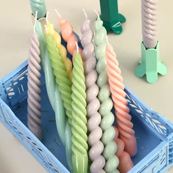 Nicole Twisted Spial Long Silicone Candle Mold Geometry Bubble Aromatherapy Wax Making Mould DIY Gift Home Decor Tool