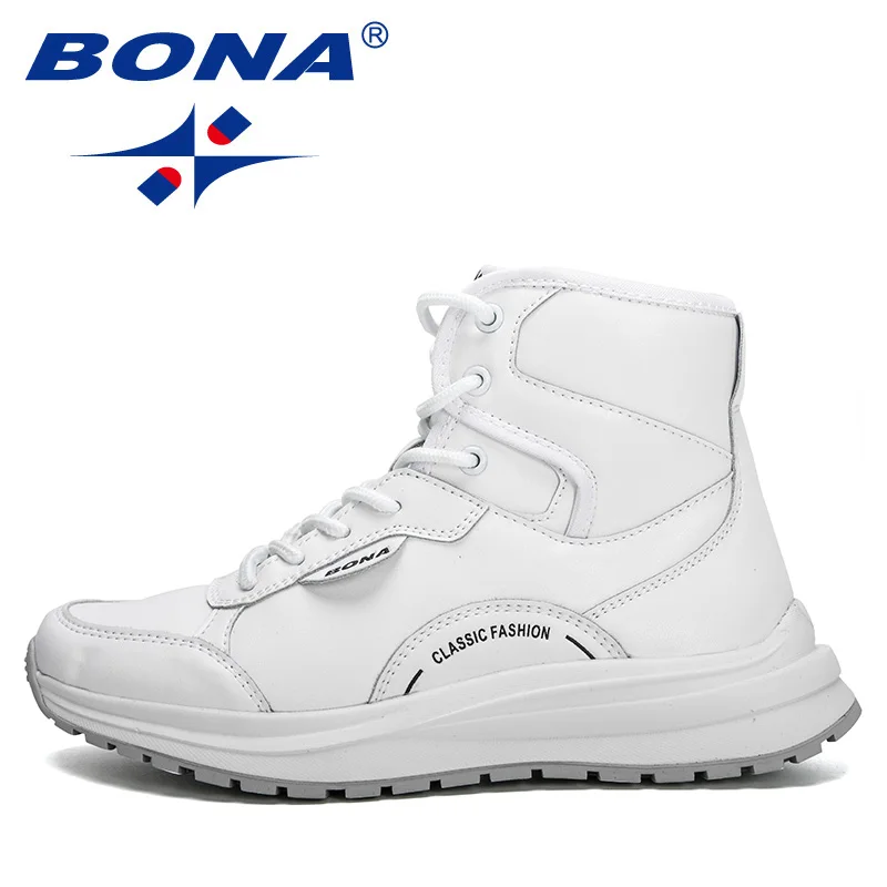 BONA 2022 New Designers High Top Plush Sneakers Women Snow Ankle Boots Ladies Warm Platform Anti-Slip Comfy Footwear Feminimo