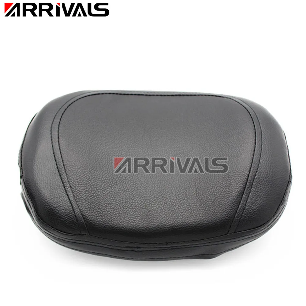 ARRIVAL Motorcycle Accessories Universal Black Leather Rear Passenger Backrest Seat Cushion Pad For Harley Sportster Dyna Honda