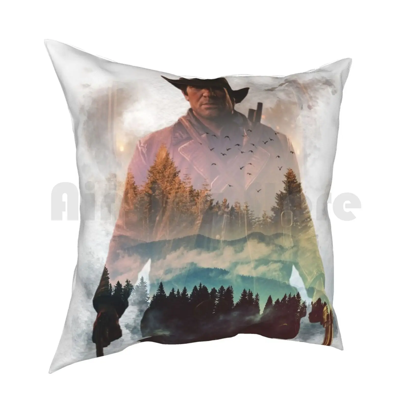 Arthur M Pillow Case Printed Home Soft Throw Pillow Video Game Video Games Gamer Ps4 Xbox One Redemption Rdr2 New Game